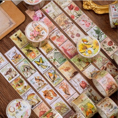 Retro Stamp-Collecting Series Washi Tape of Decoration Sticker